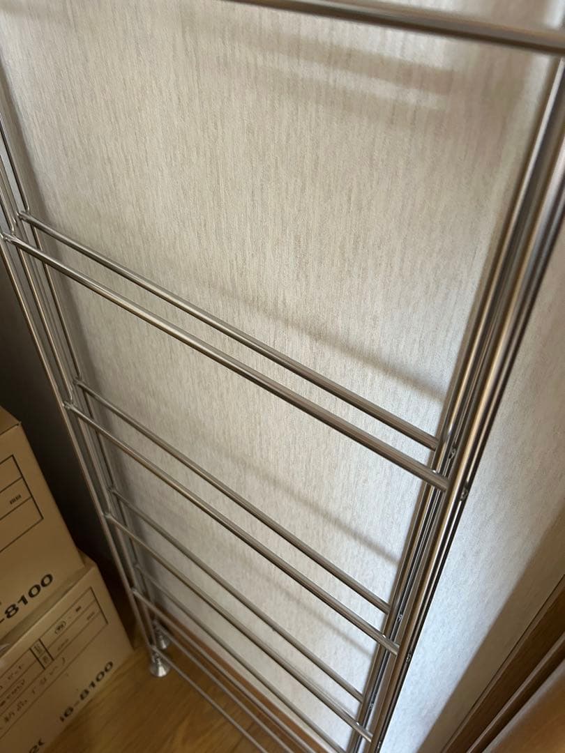 無印良品 ステンレスユニットシェルフ 追加用帆立・大 175.5cm 2点セット