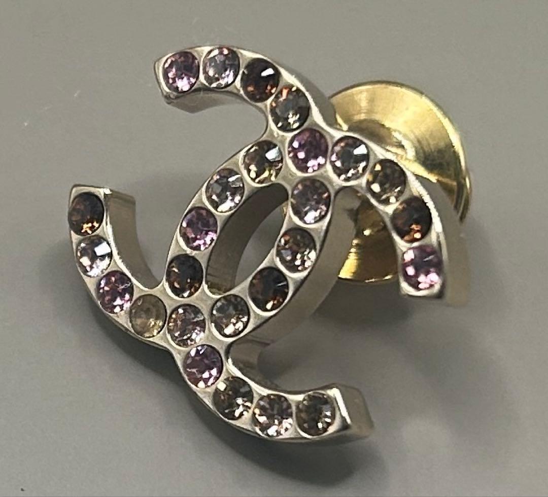 シャネル　ココマーク 08A ココ ラインストーン ピン ピアス　片耳のみ