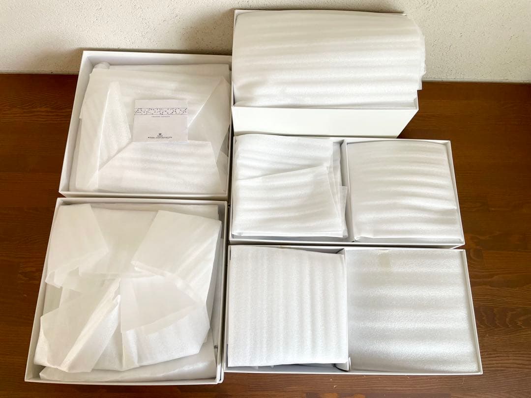 新品 ロイヤルコペンハーゲン ブルーフルーテッド ティーセット 皿 デンマーク製