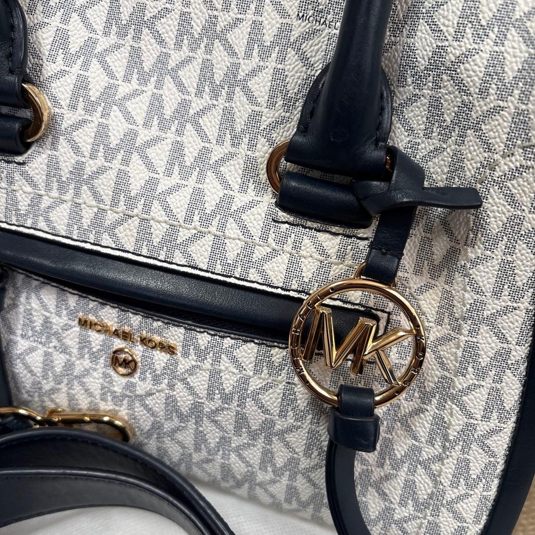 MICHAEL KORS ショルダーバッグ 中型 ホワイト/ネイビー