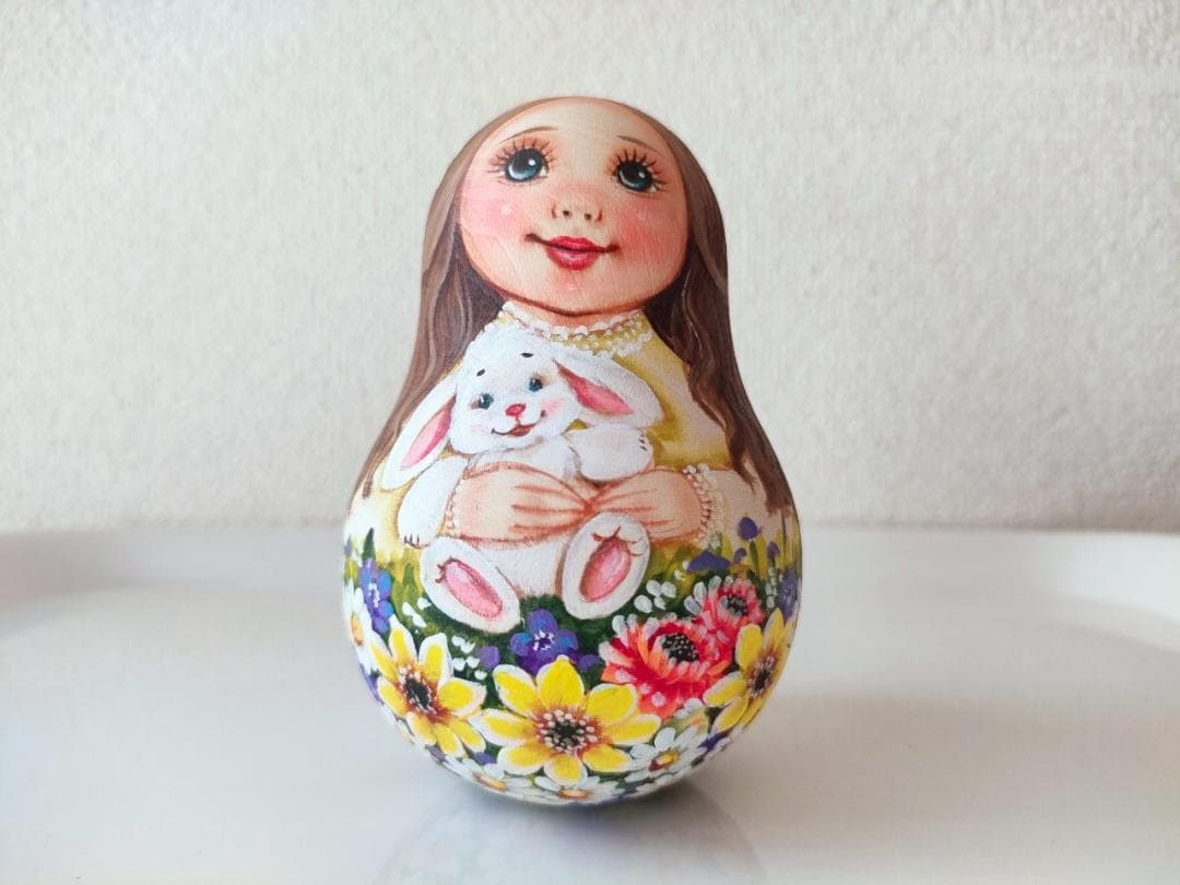 【KV001】10cm級 おきあがりこぼし カバノヴァ　花冠