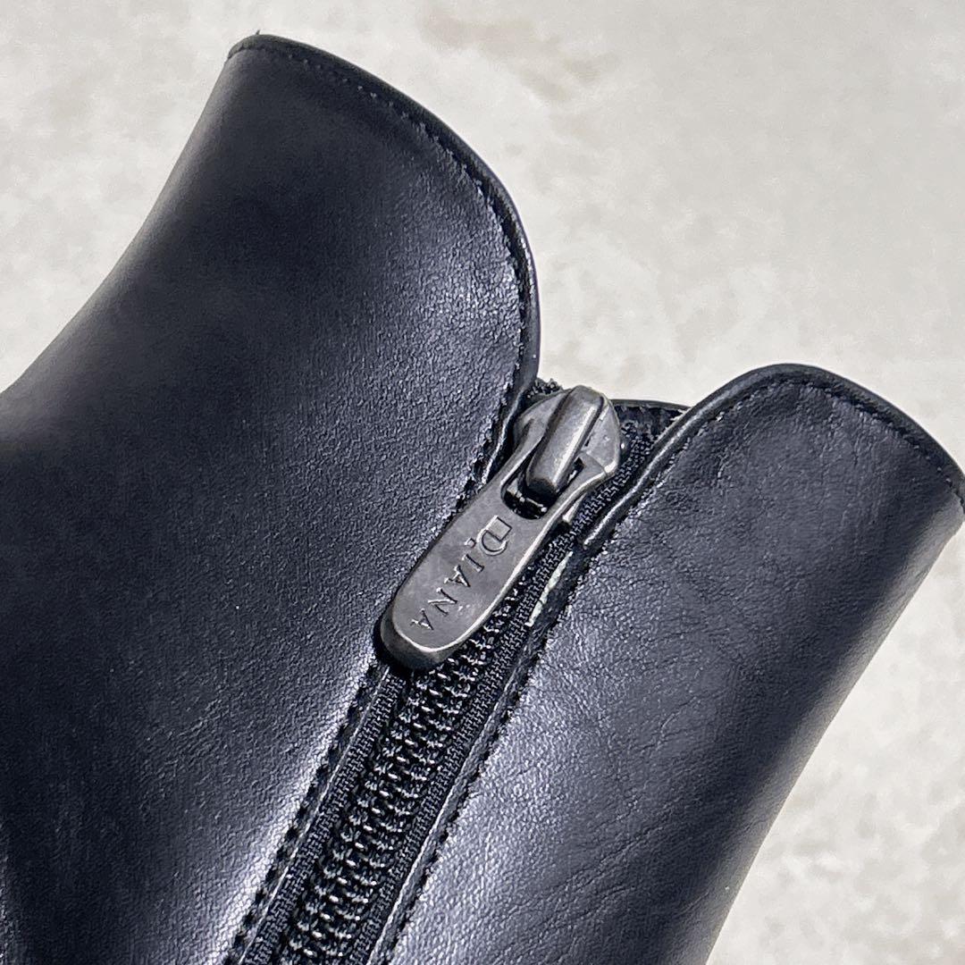 ✨試着のみ✨ DIANA ショートブーツ ポインテッドトゥ レザー 22.5