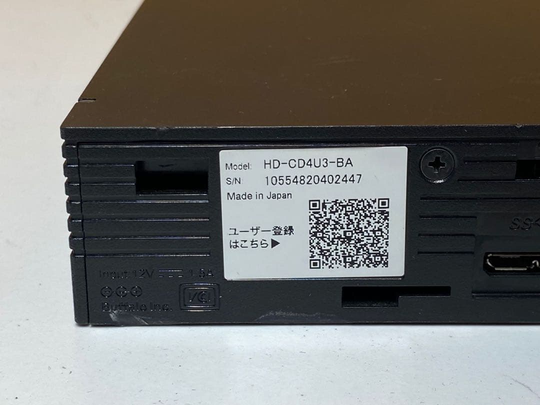 BUFFALO 外付けハードディスク 黒 4TB HD-CD4U3-BA 日本制