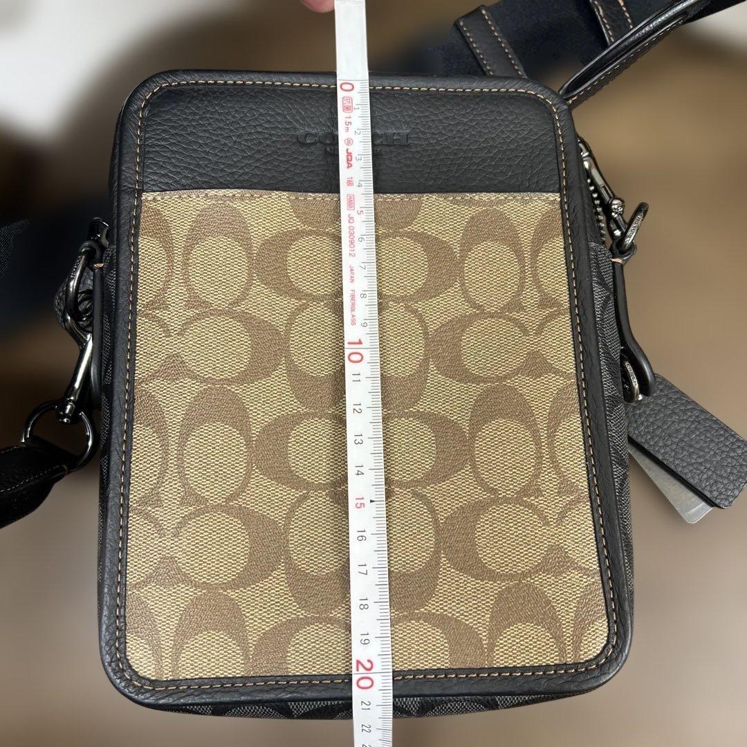 【美品】コーチ ショルダーバッグ ベージュ ブラック【COACH】