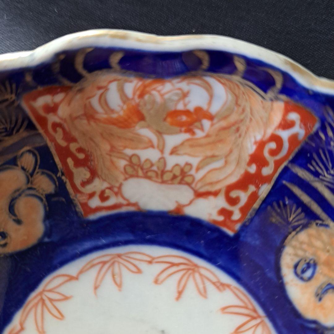 「\"金彩の金魚\"珍品な皿！」古伊万里 色絵皿(直径11cm) 3客セット 骨董ア