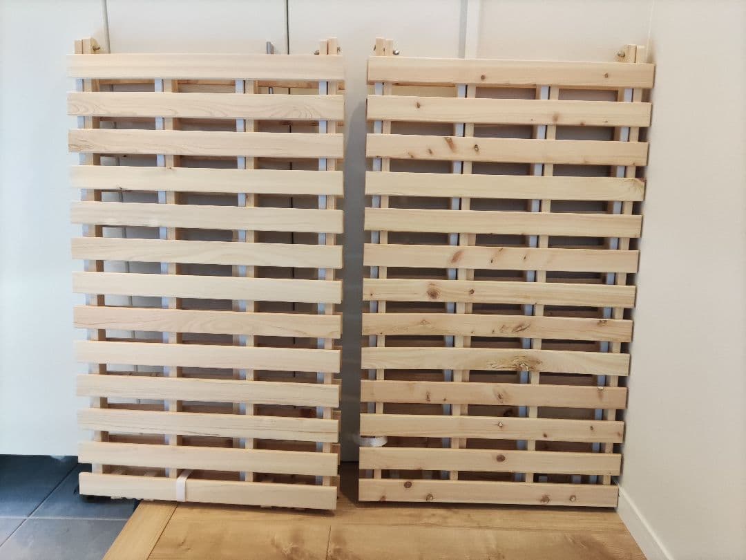 セミダブル 2つ折りヒノキベッド