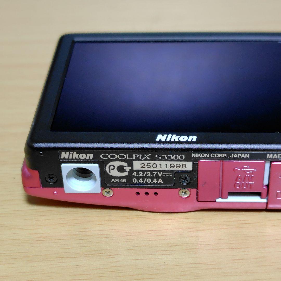【付属品完備 動作確認済】ニコン クールピクスS3300オールドコンデジ ピンク