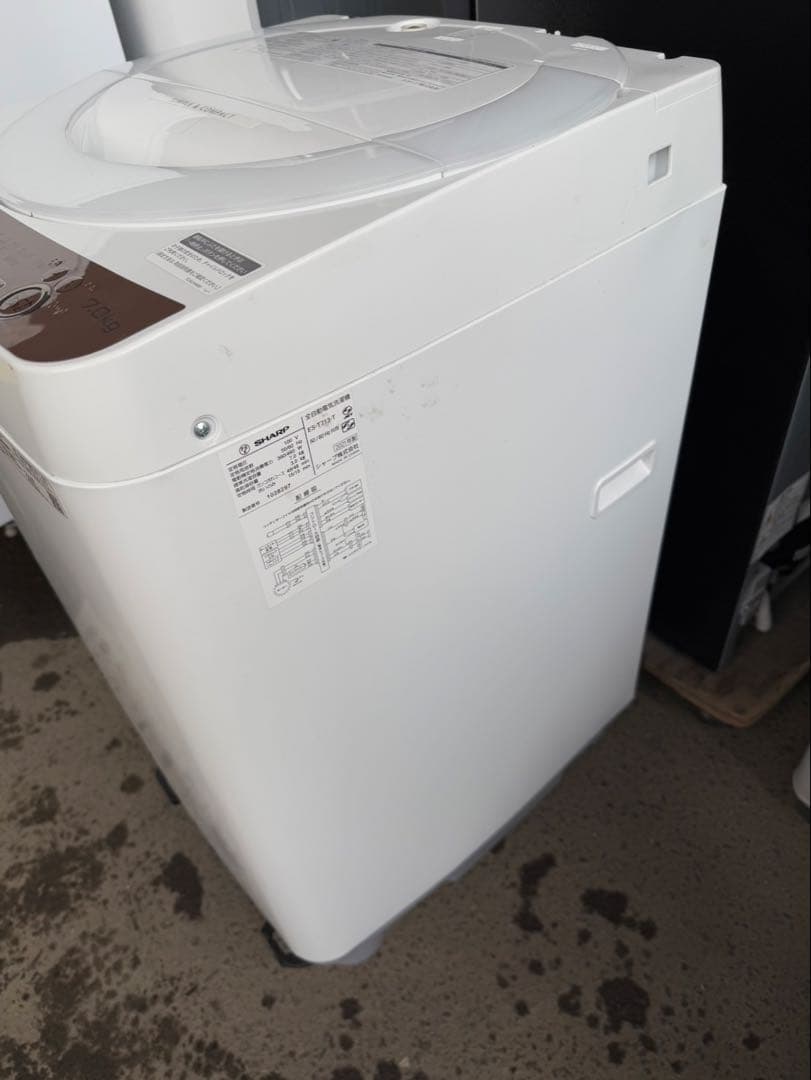 【高年式】2021年式 7kg SHARP 洗濯機 ES-T713-1