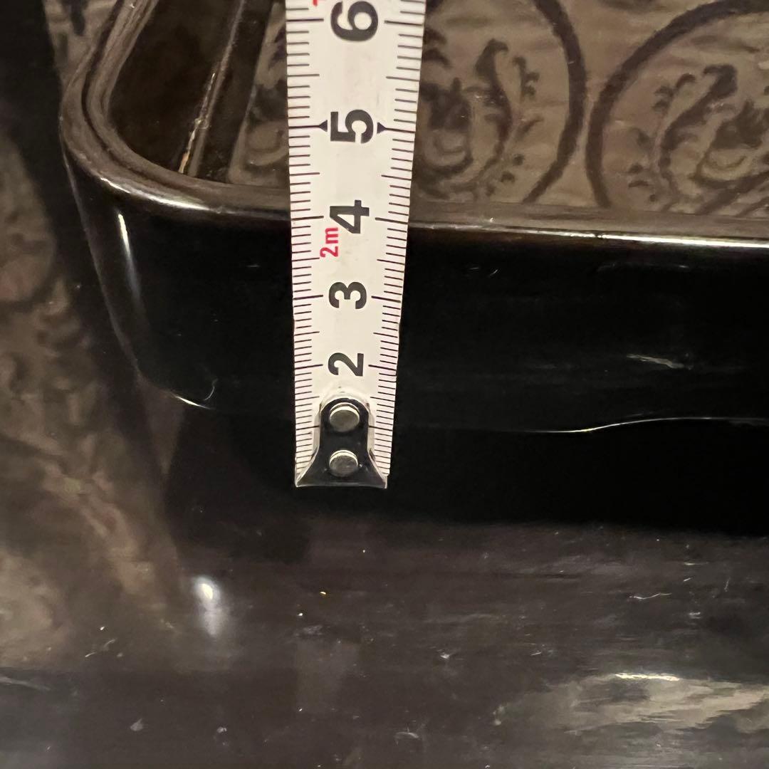 会席膳　懐石膳　折敷　四方盆 木製漆塗り　幅約36.5 高さ4センチ　5枚