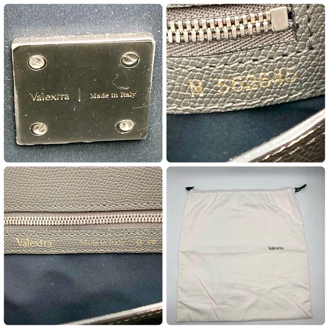 ここ！定価約50万✨ Valextra ビジネスバッグ 本革 グレー 鍵