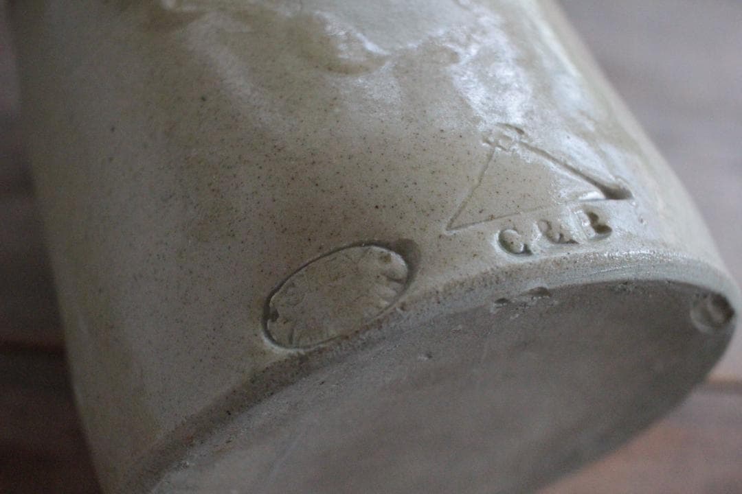Lサイズ/イギリス陶器ストーンウェアボトル/アンティーク・ヴィンテージ
