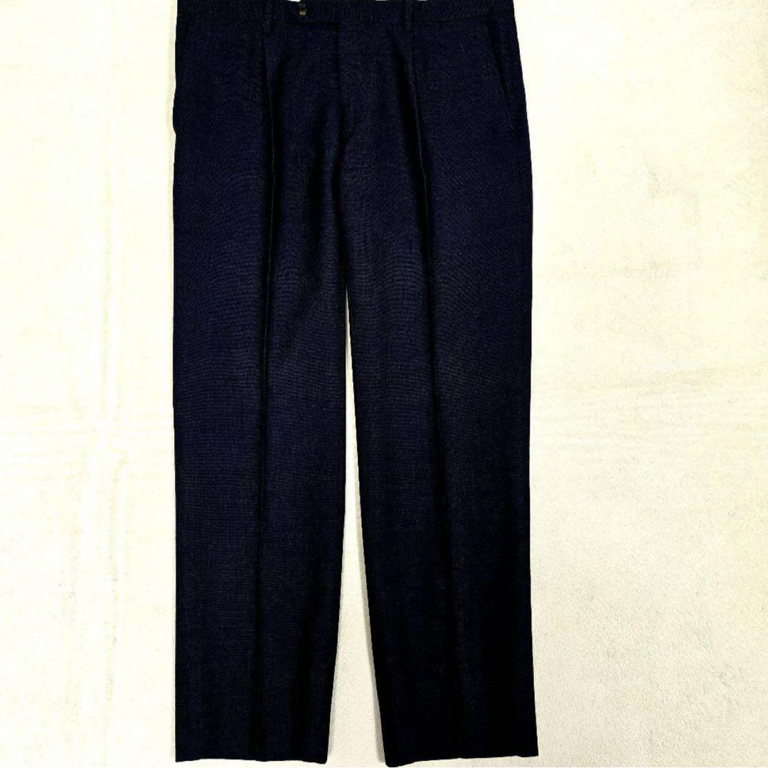 極美品 スーツセレクト セットアップ ビジネス SUPER110s ネイビー L