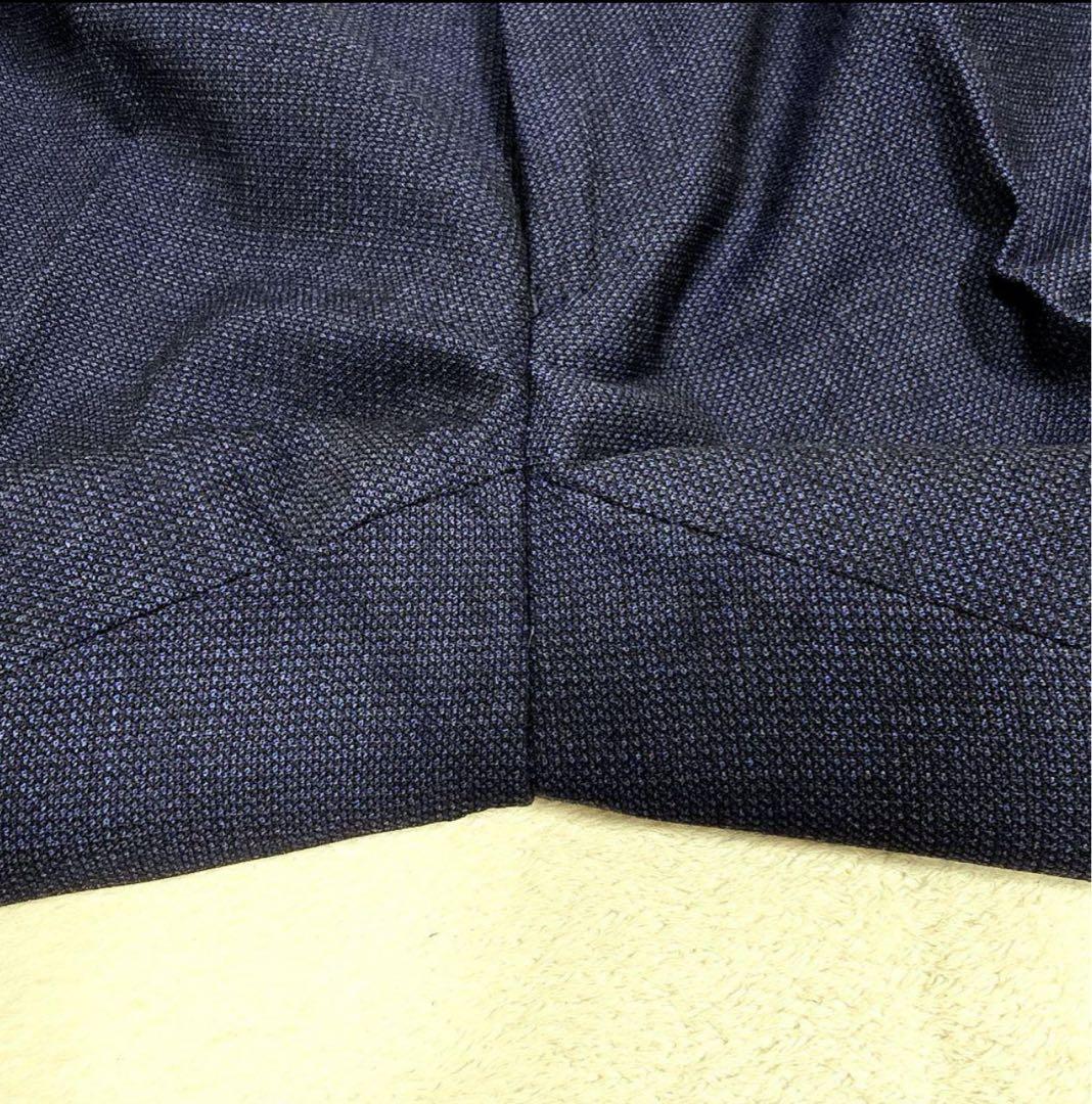 極美品 スーツセレクト セットアップ ビジネス SUPER110s ネイビー L