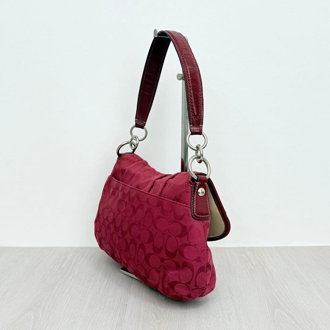 バッグ Coach Red Signature C Soho Hobo Shoulder