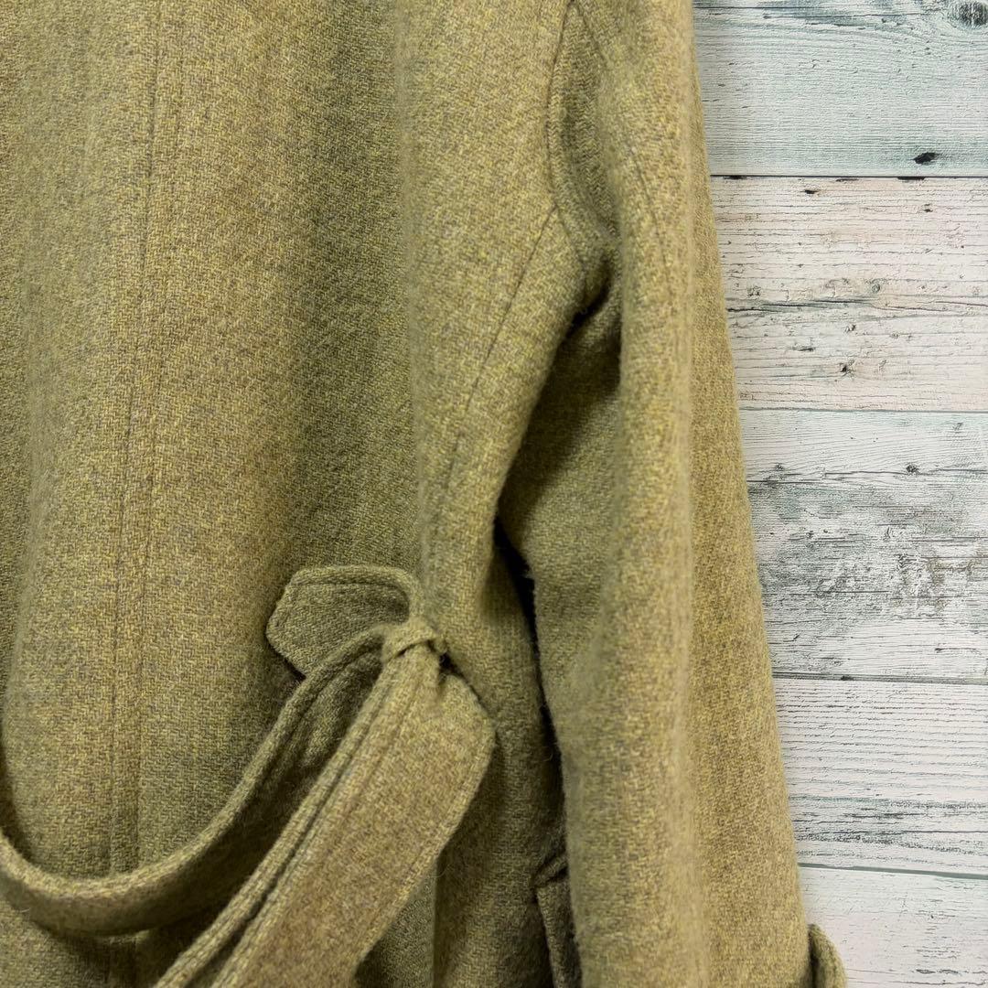 ☆ハリスツイード生地☆マーガレットハウエル　ウールコート　ピスタチオグリーン