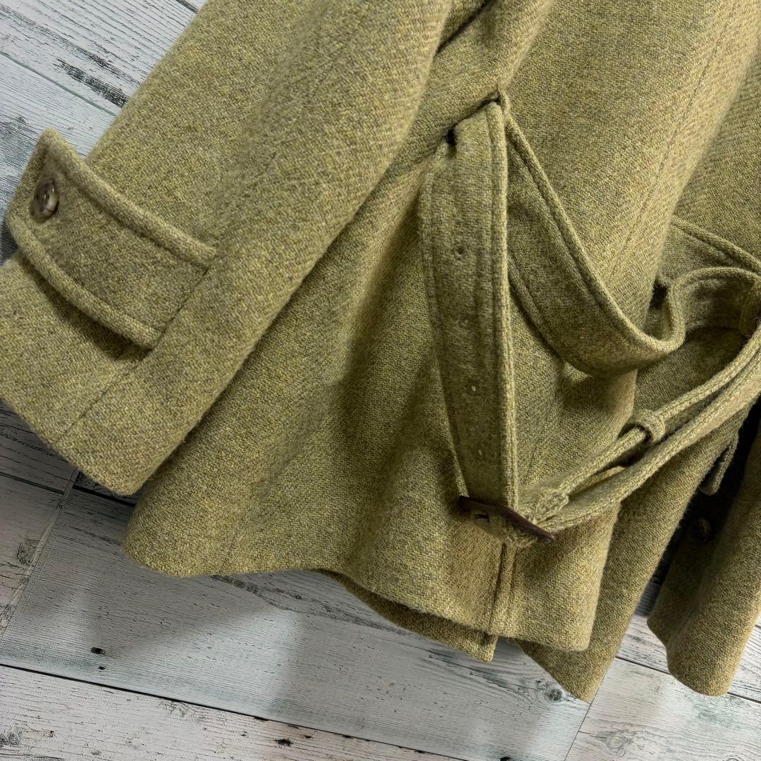 ☆ハリスツイード生地☆マーガレットハウエル　ウールコート　ピスタチオグリーン