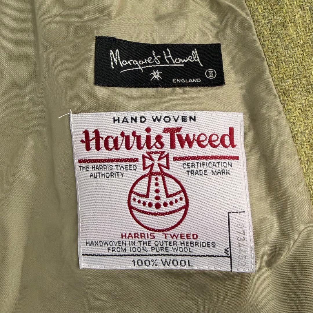 ☆ハリスツイード生地☆マーガレットハウエル　ウールコート　ピスタチオグリーン