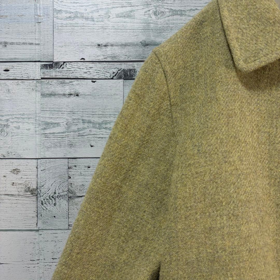 ☆ハリスツイード生地☆マーガレットハウエル　ウールコート　ピスタチオグリーン