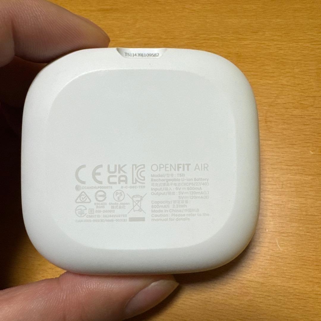 【美品】SHOKZ OPENFIT AIR ワイヤレスイヤホン