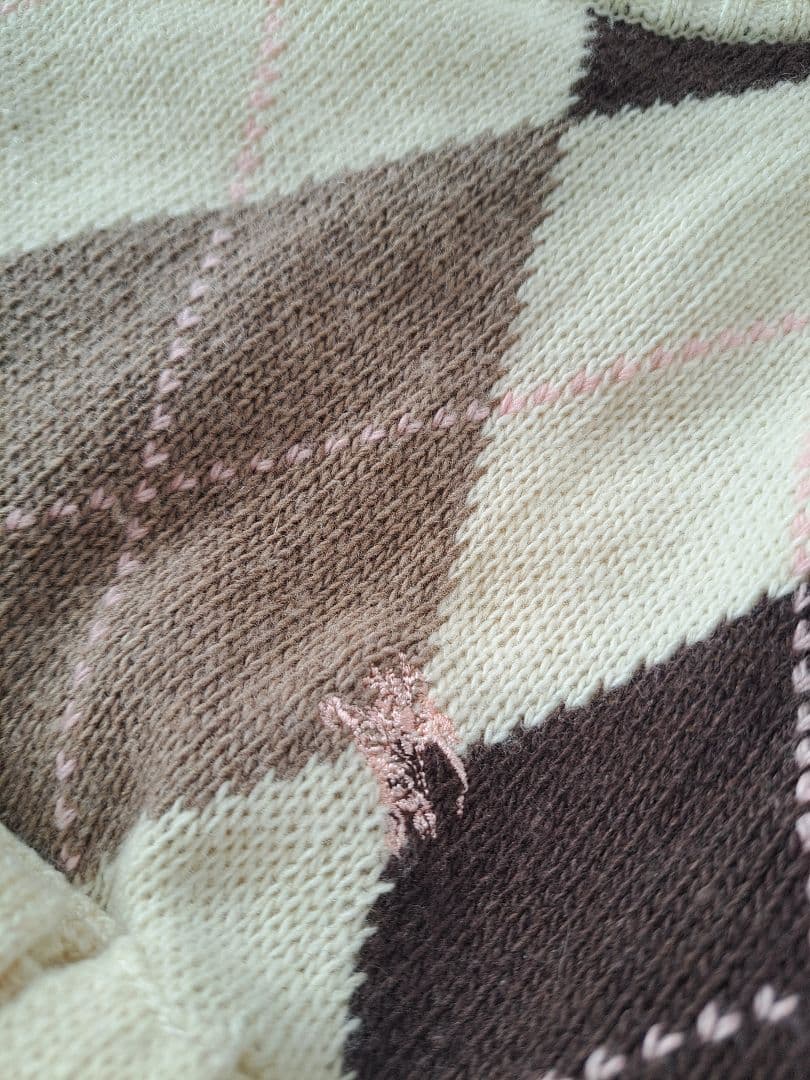 burberry bluelabelアーガイルニットワンピースcoquette