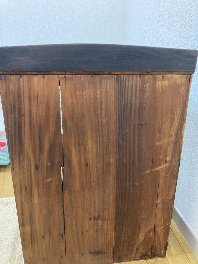 ヴィンテージ 木製本棚 ガラスキャビネット 食器棚 古家具 収納