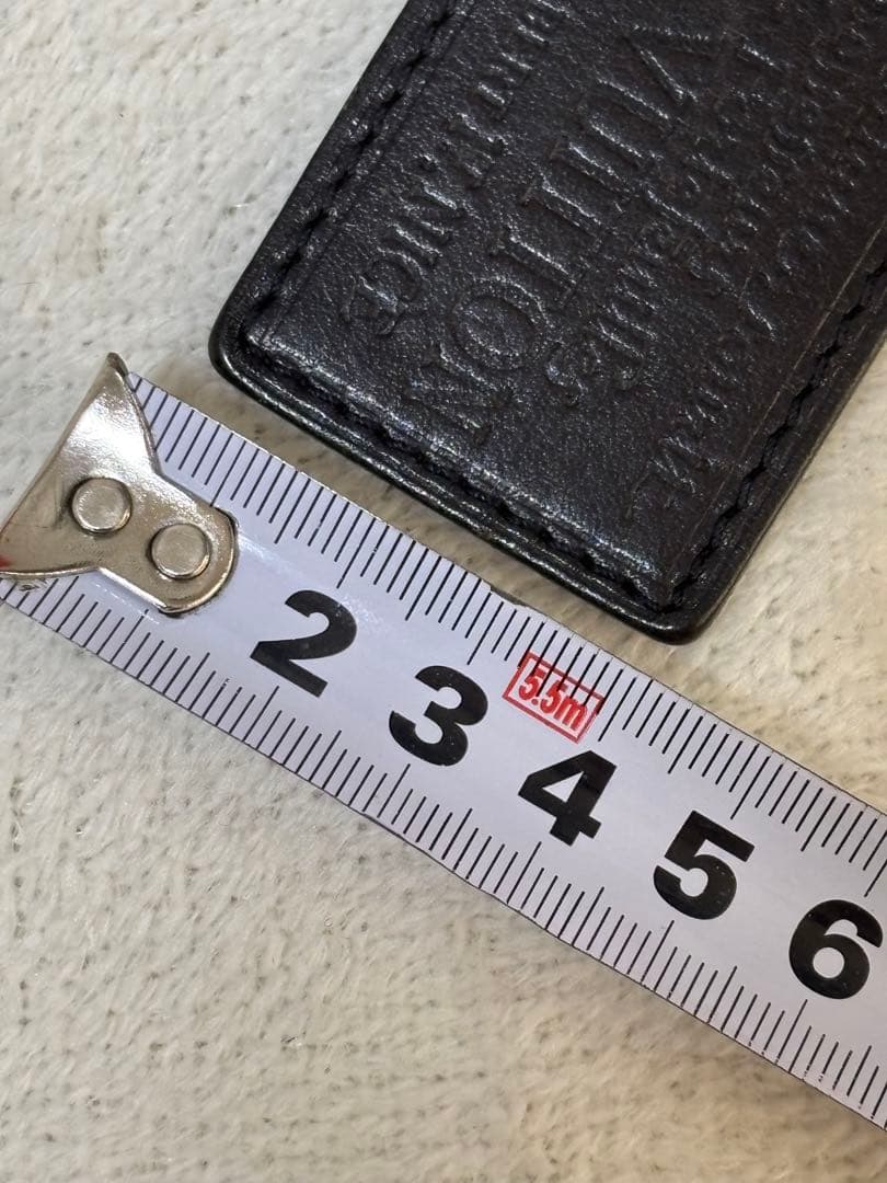 Louis Vuitton ブラックレザー　キーホルダー　キーリング