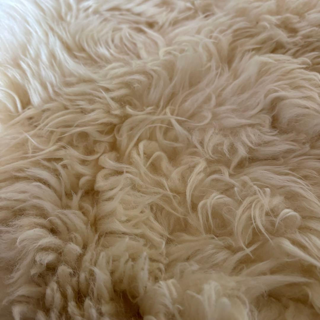 ムートン　羊毛　座布団　クッション　ファーラグ3枚セット