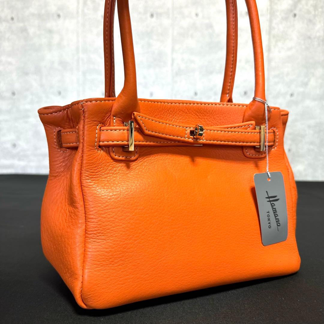 専用品HAMANO 濱野皮革工藝 オレンジ レザー トートバッグ