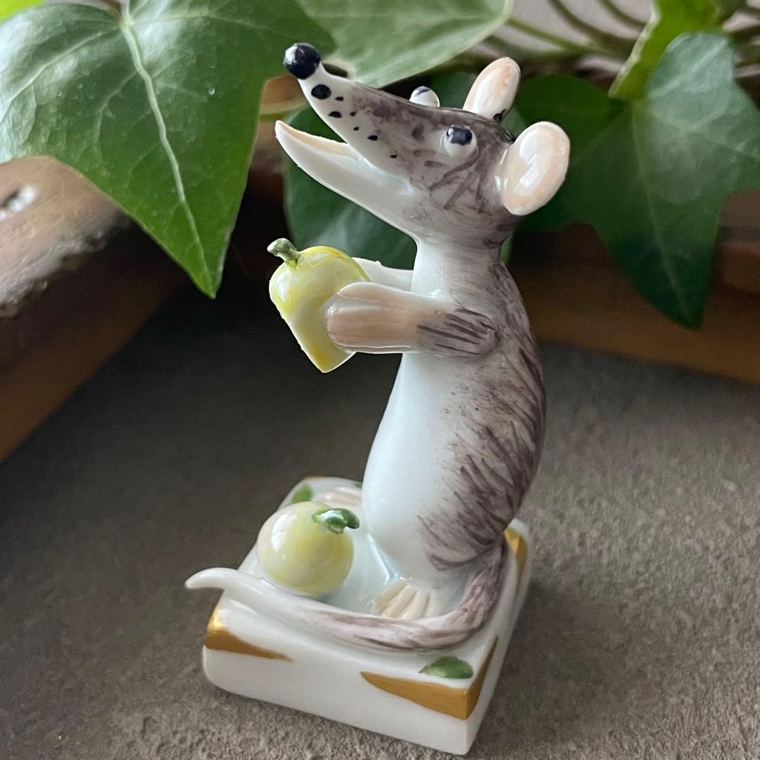 Meissen マイセン ミニ干支 ネズミ&梨