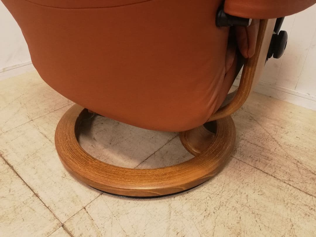 美品 EKORNES ストレスレスチェア レノ（M）キャメルレザー オットマン別