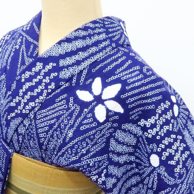 専用Y3470◆新品 有松鳴海絞り 仕付け・背当て付 手縫い 高級浴衣