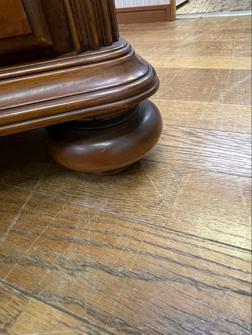 キュリオケース コレクションボード カップボード 輸入家具 木製 鍵付き