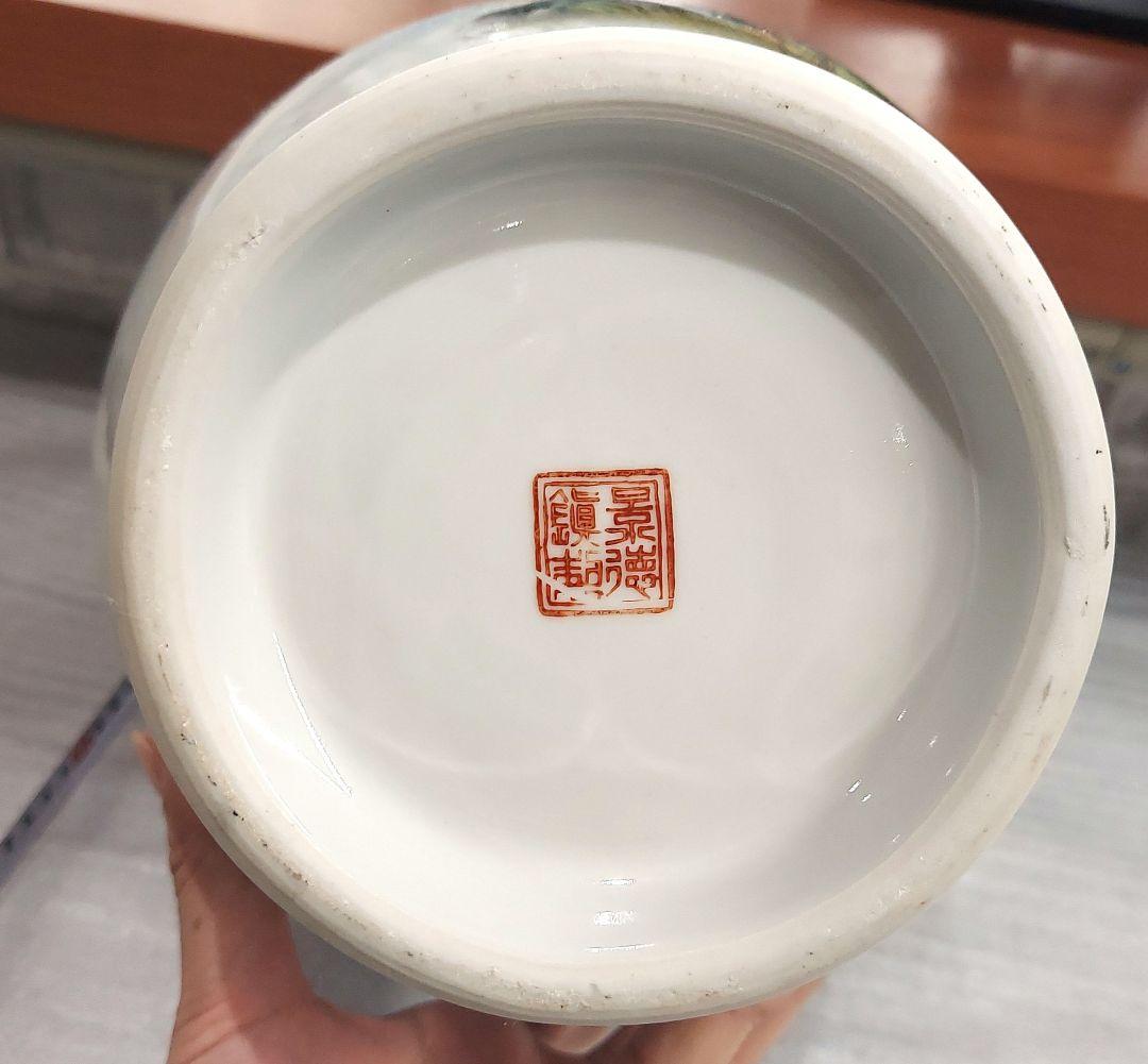 景徳鎮製　中国　花瓶　置物　大きい