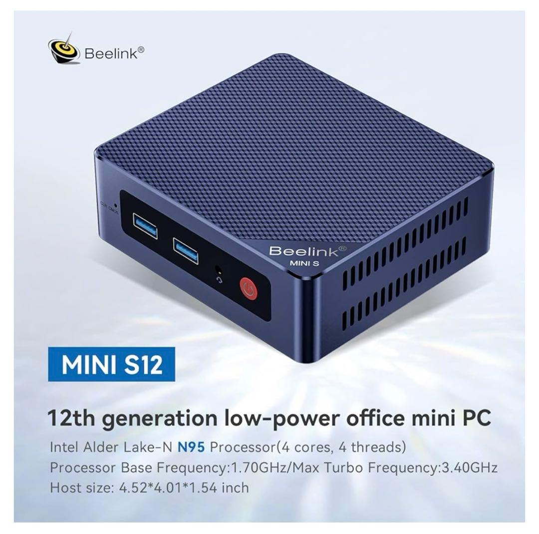 Beelink MINI S12ミニPC 16GBRAM 500GB SSD