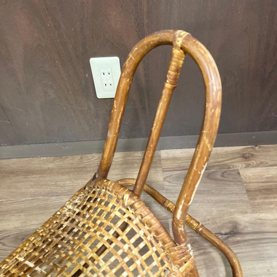 B-2 ヴィンテージ ラタン ロッキングホース 籐製 木馬 子供用 インテリア