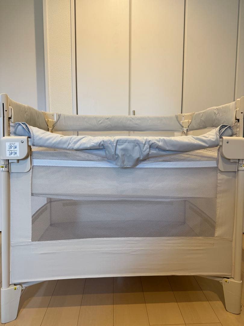 Aprica ベビーベッド コンパクト グレー