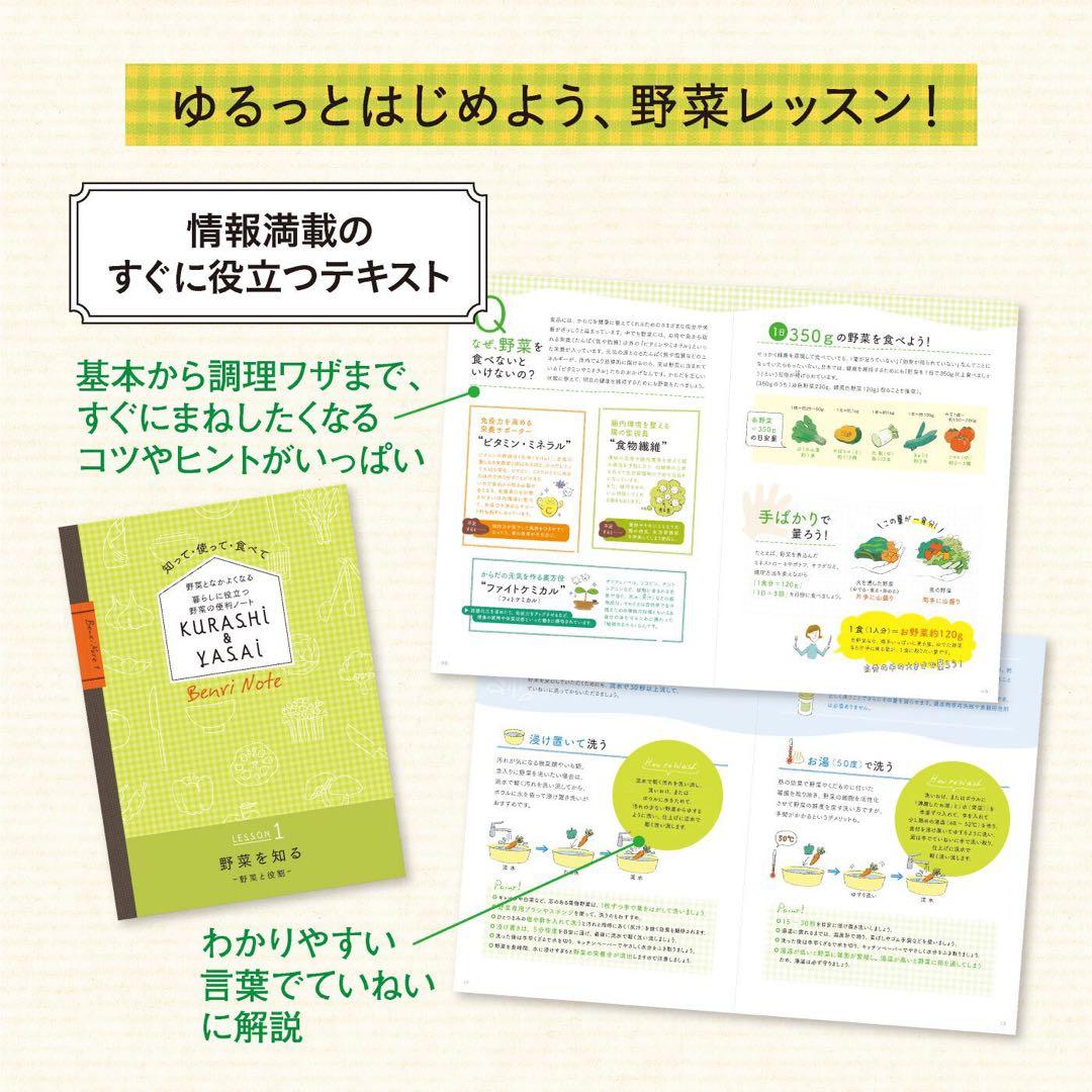 あ*ゆ様 フェリシモ　野菜の便利ノートプログラム　10回分