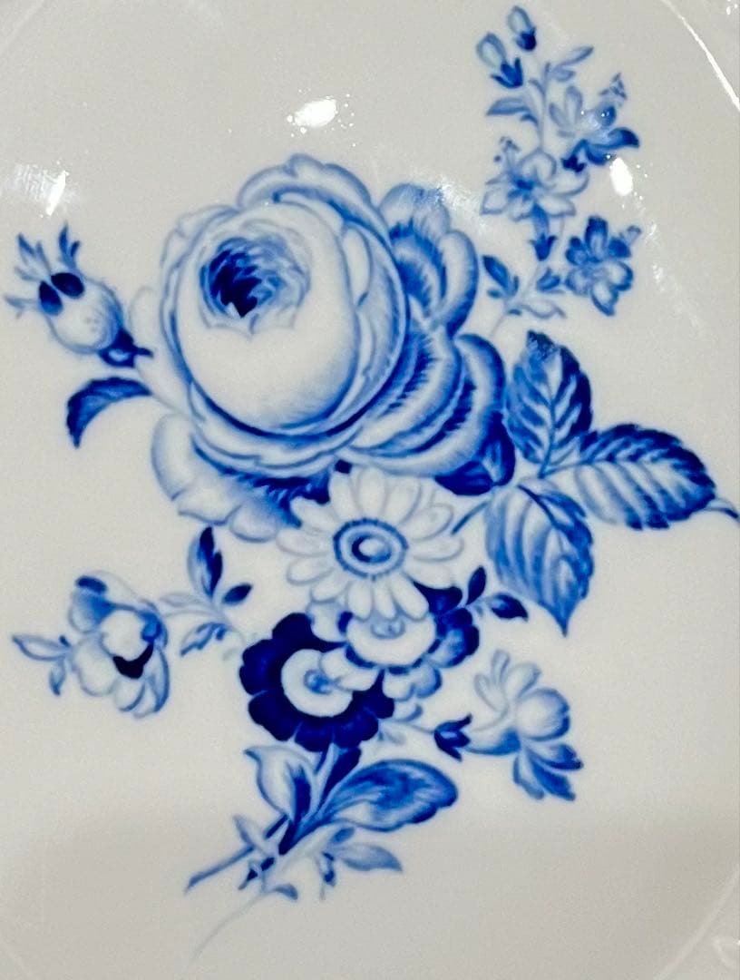 Meissen マイセン /※ 1級品 金彩 ブルーフラワー　レリーフ　陶板