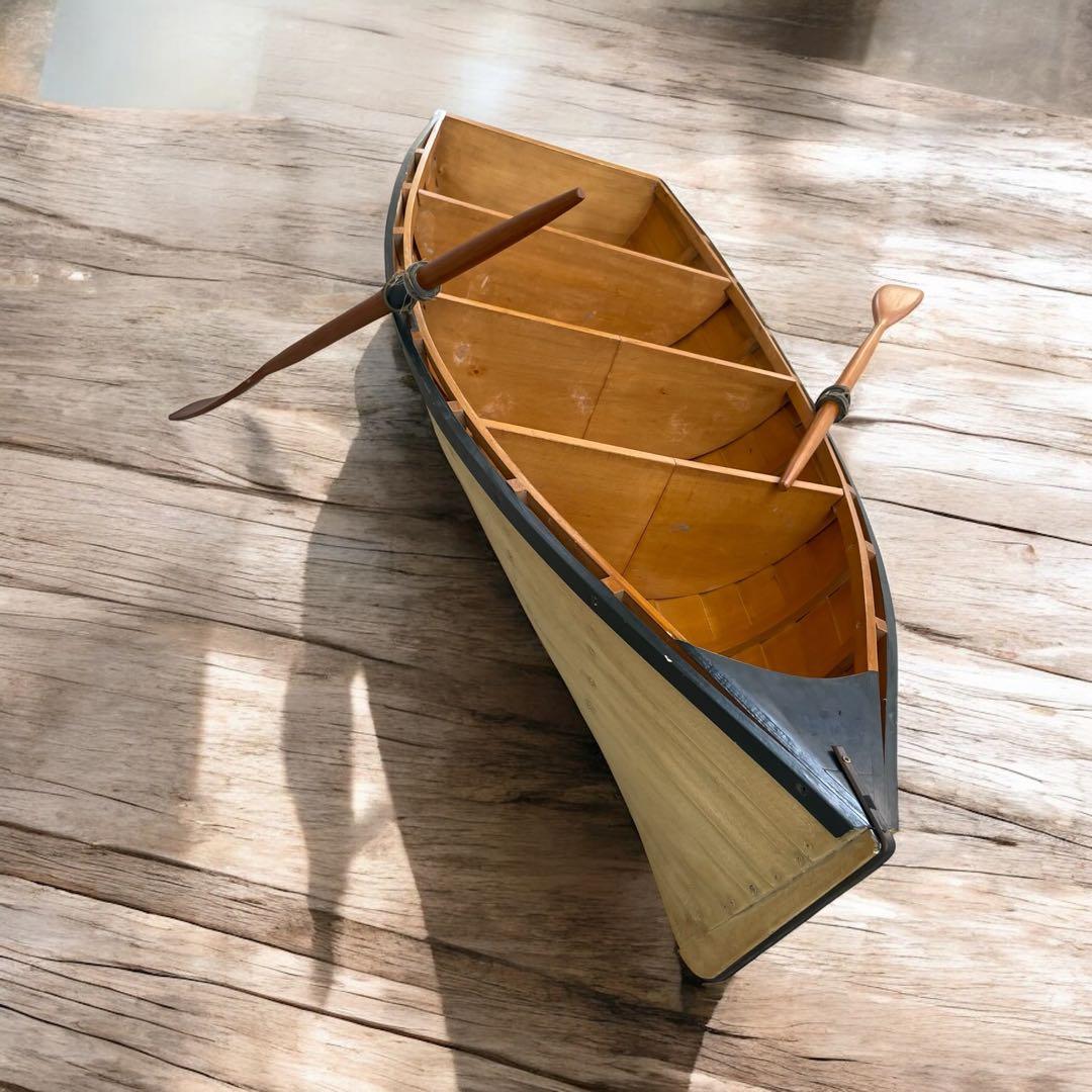 アメリカン　舟型　ボート型シェルフ！オール付き！カフェやマリンショップ！