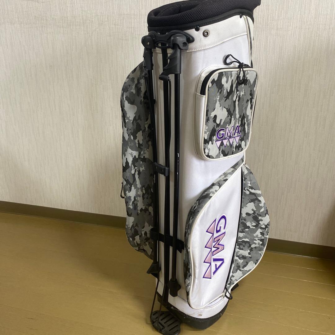 GMA キャディバッグ ホワイト・グレー・カモフラージュ