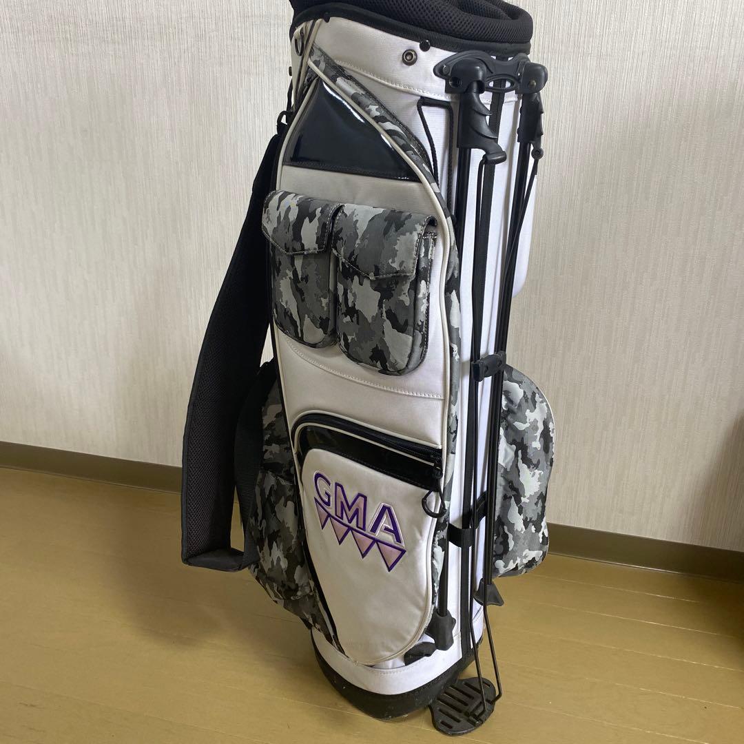 GMA キャディバッグ ホワイト・グレー・カモフラージュ
