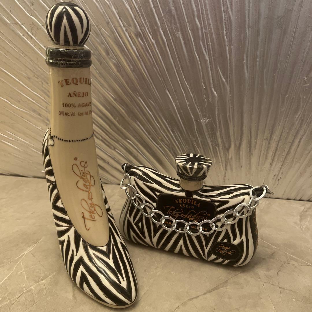 ゼブラ柄ハイヒールandバッグ型 テキーラ2本セット 完売商品 レア