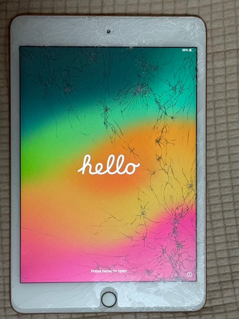 ジャンク品 iPad mini 第5世代 64GB ゴールド - 液晶割れ