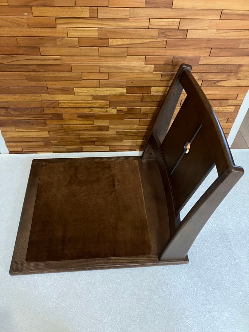 カリモク　座椅子　木製座卓 2脚セット ダークブラウン