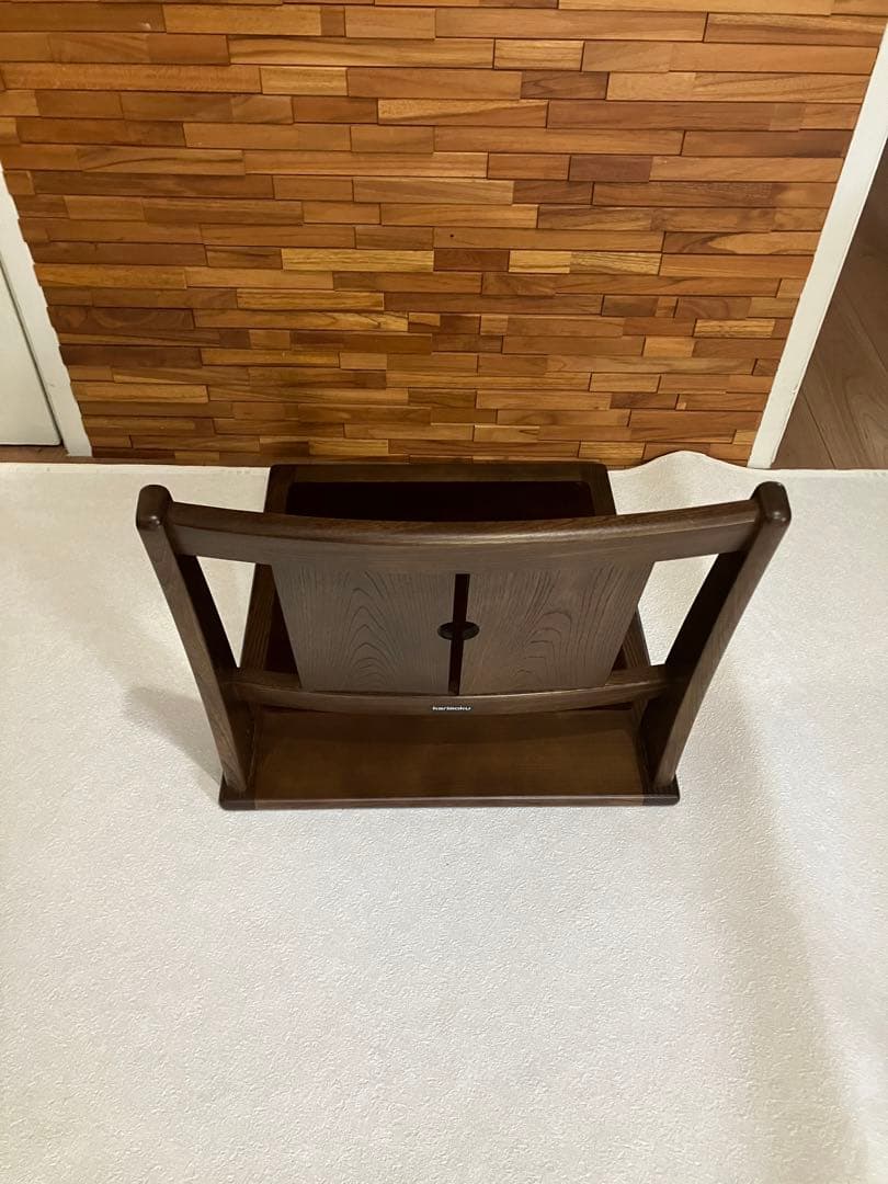 カリモク　座椅子　木製座卓 2脚セット ダークブラウン