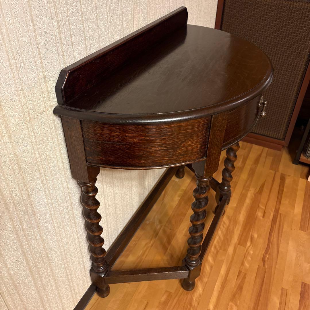 美品！良品イギリス アンティーク家具コンソールテーブル花台ダークブラウン 英国製