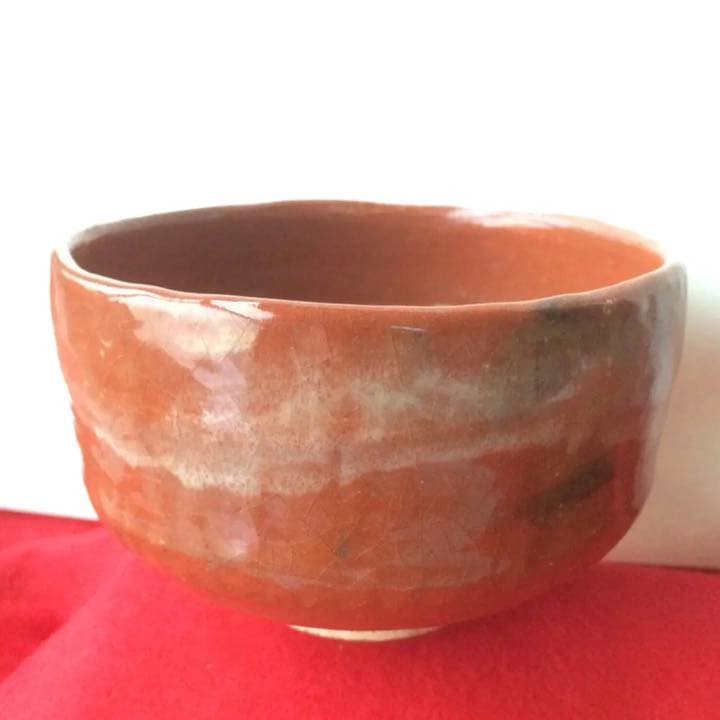 松楽作　赤楽茶碗　2点セット　箱がない為特価