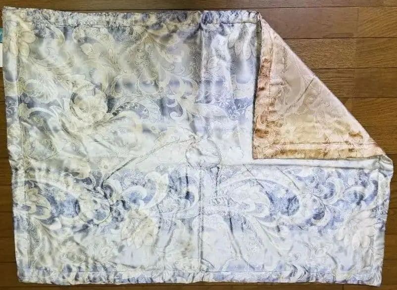 シルク、真綿、まわた(絹)100%ひざ掛け①、備長炭シート入り、遠赤外線、日本製