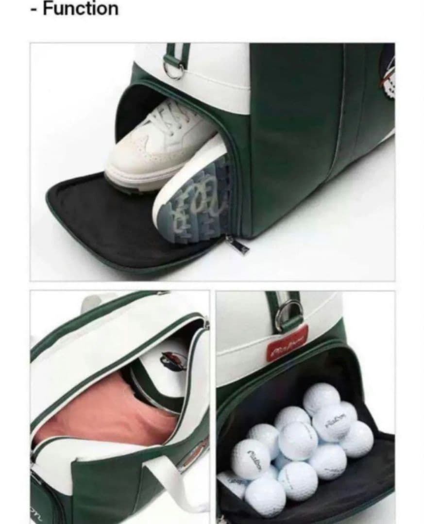 人気 マルボンゴルフ ボストンバッグ シューズケース 新品 グリーン