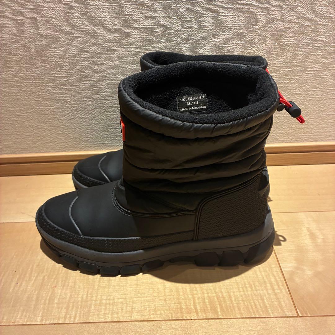 人気❣️ HUNTER イントレピッド ショート スノー ブーツ ブラック　黒